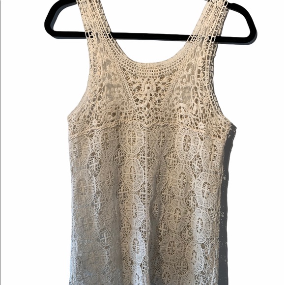 Pins and Needles Bohemian Embroidered ivory tank - Picture 7 of 11